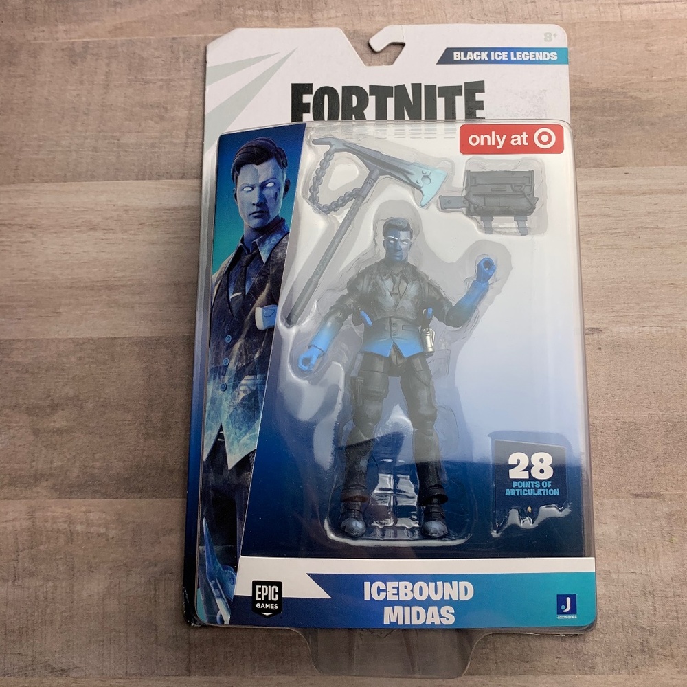 Fortnite Black Ice Legends Action Figure - Icebound Midas Exclusive 4in
